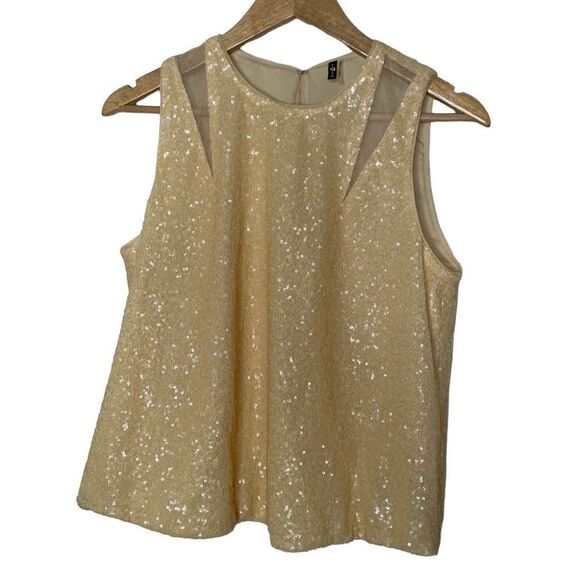7 For All Mankind Holiday Sleeveless Sequin Blouse‎ - Picture 3 of 6